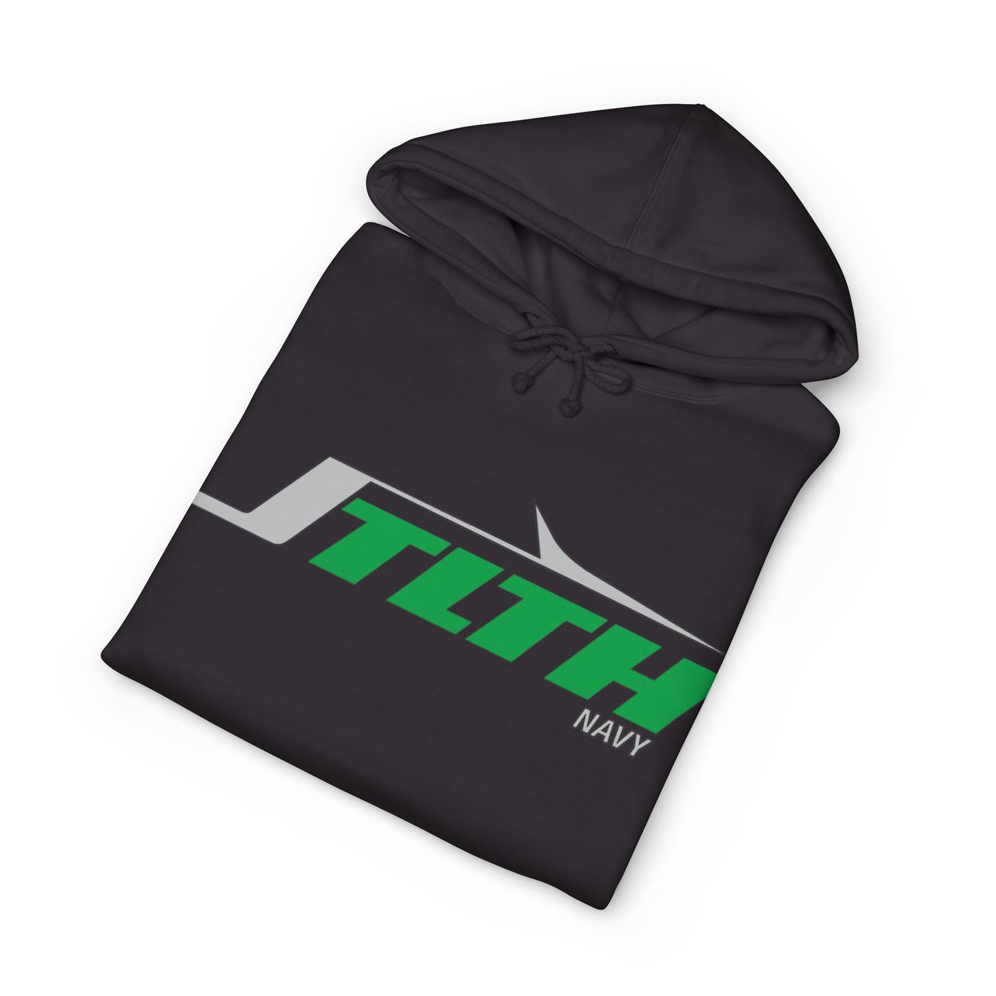 STLTH Navy Logo Hoodie – Retro Racing Graphic Pullover