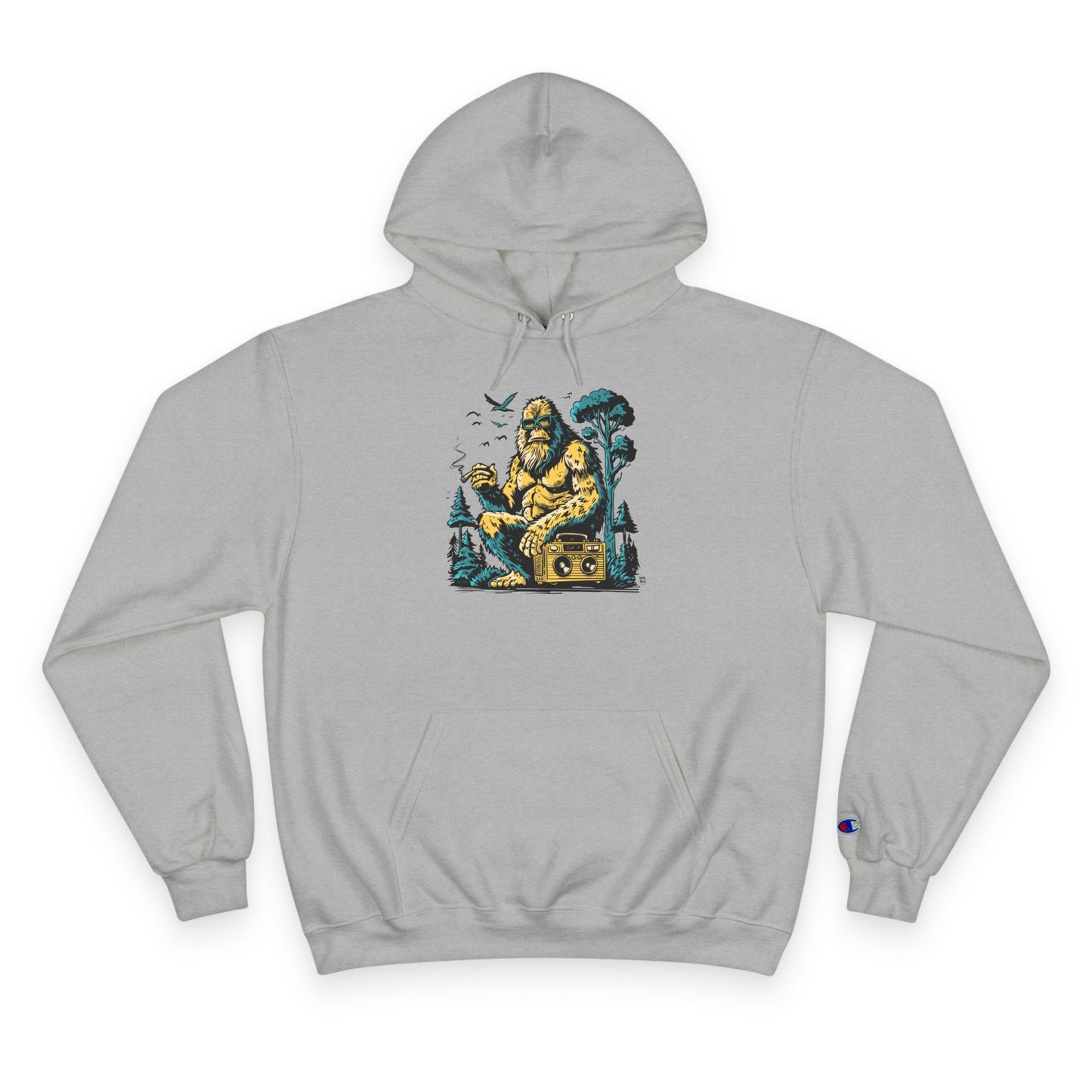 Champion Hoodie - Vintage Surfing Statue Graphic Pullover