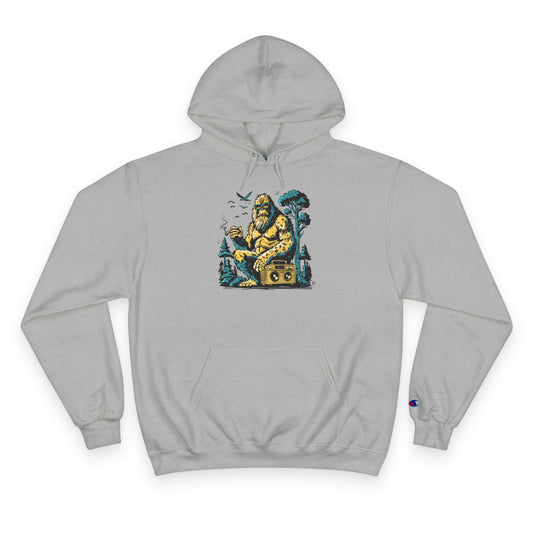 Champion Hoodie - Vintage Surfing Statue Graphic Pullover