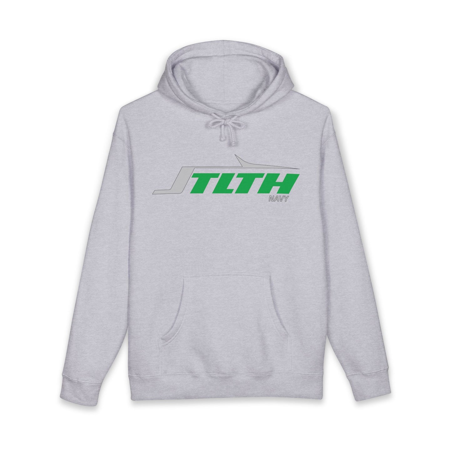 STLTH Navy Logo Hoodie – Retro Racing Graphic Pullover