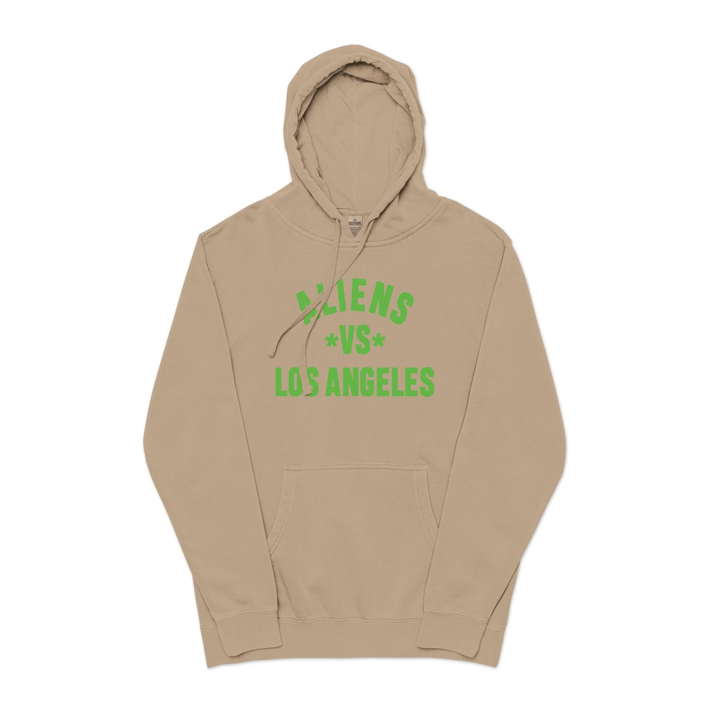 Aliens vs Los Angeles Hoodie — Pigment-Dyed Streetwear Pullover