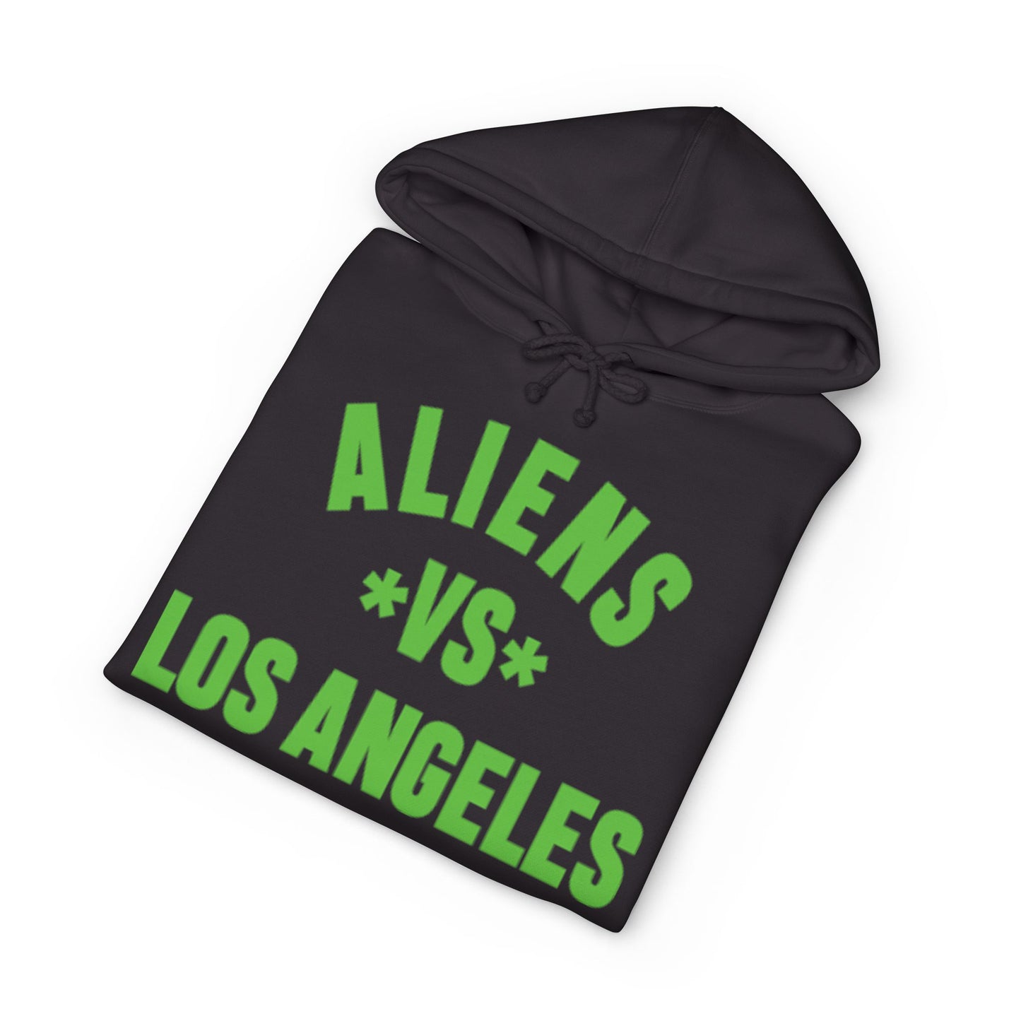 Aliens vs Los Angeles Hoodie — Retro Green Graphic Alien Hoodie