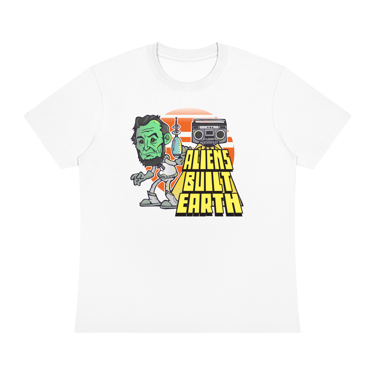 boombox,radio,abe,aliens,tee,graphic,ufo