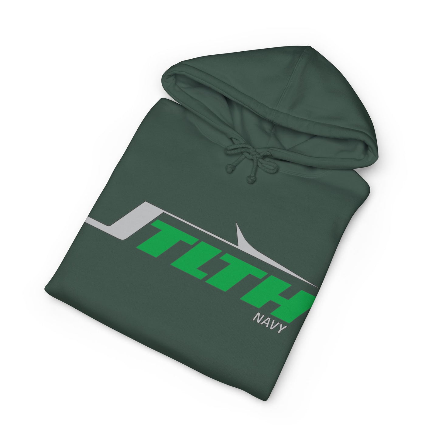STLTH Navy Logo Hoodie – Retro Racing Graphic Pullover
