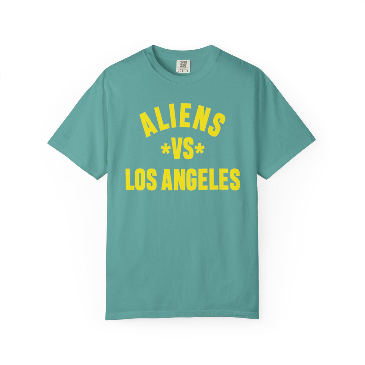 Alien vs Los Angeles Garment-Dyed T-Shirt, Unisex Tee, Casual Wear, Graphic T-Shirt, Unique Gift, Fun Apparel