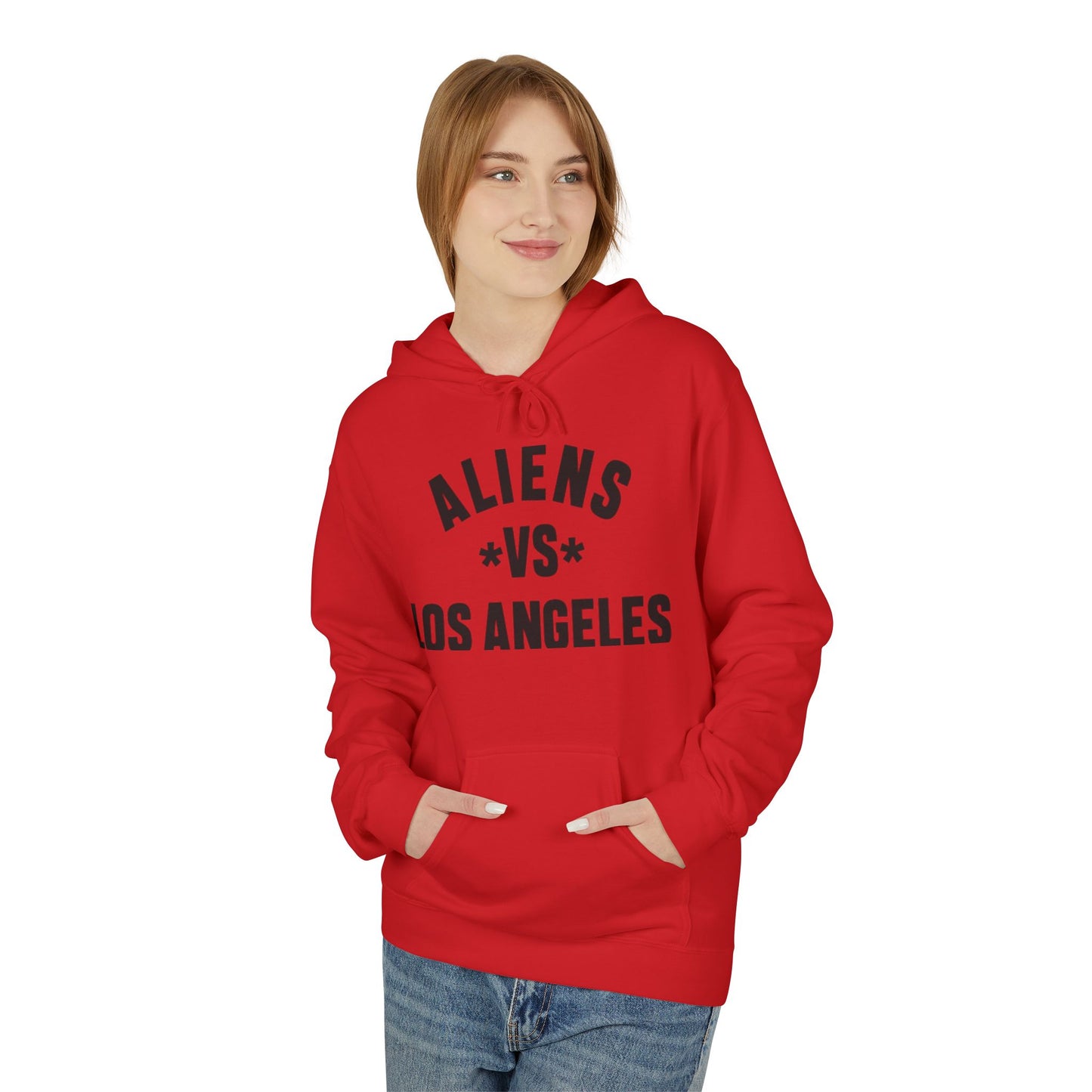 Aliens vs Los Angeles Hoodie — Vintage Sci‑Fi LA Graphic Pullover