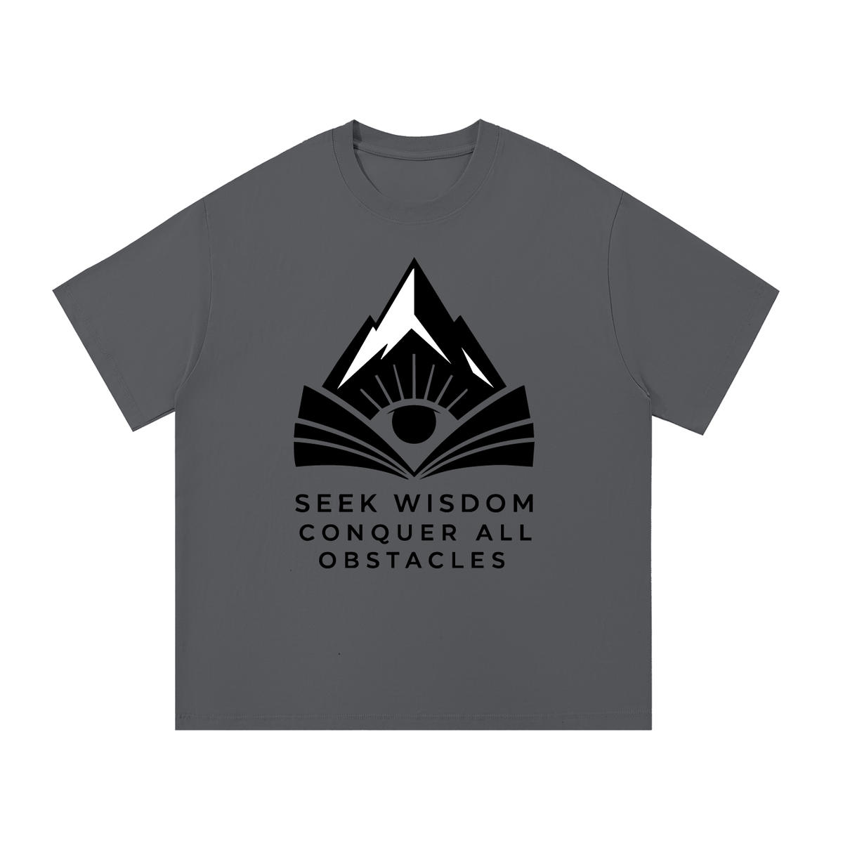 Seek Wisdom Conquer all Obstacles Mountain Peaks Essential Cotton T-Shirt