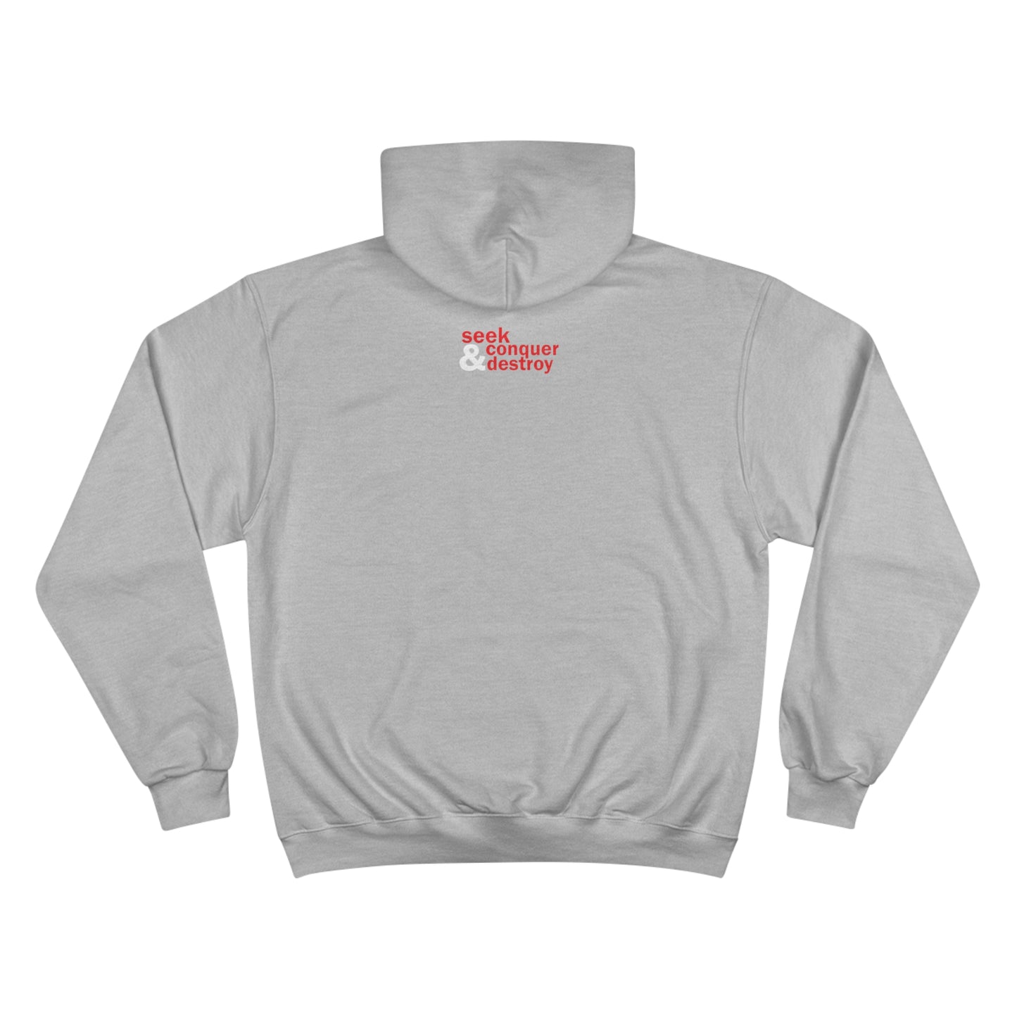 Eye of the Beholder Seek Conquer & Destroy Aim High Champion Hoodie