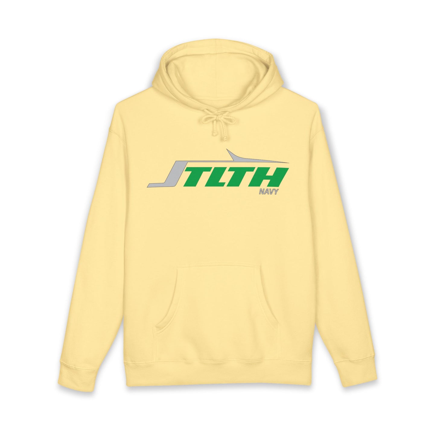 STLTH Navy Logo Hoodie – Retro Racing Graphic Pullover
