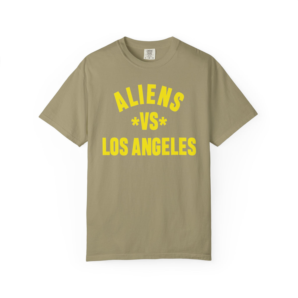 Alien vs Los Angeles Garment-Dyed T-Shirt, Unisex Tee, Casual Wear, Graphic T-Shirt, Unique Gift, Fun Apparel