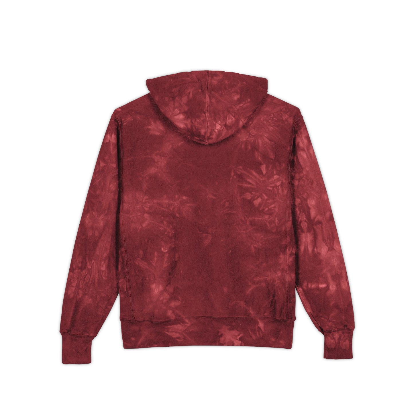 Embroidered Tie-Dye Hoodie — Floral Bear Graphic