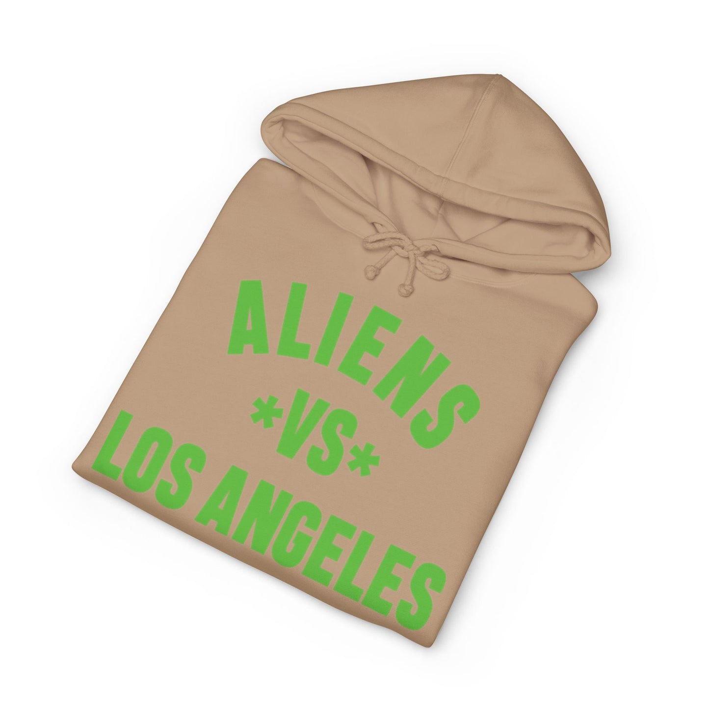Aliens vs Los Angeles Hoodie — Retro Green Graphic Alien Hoodie