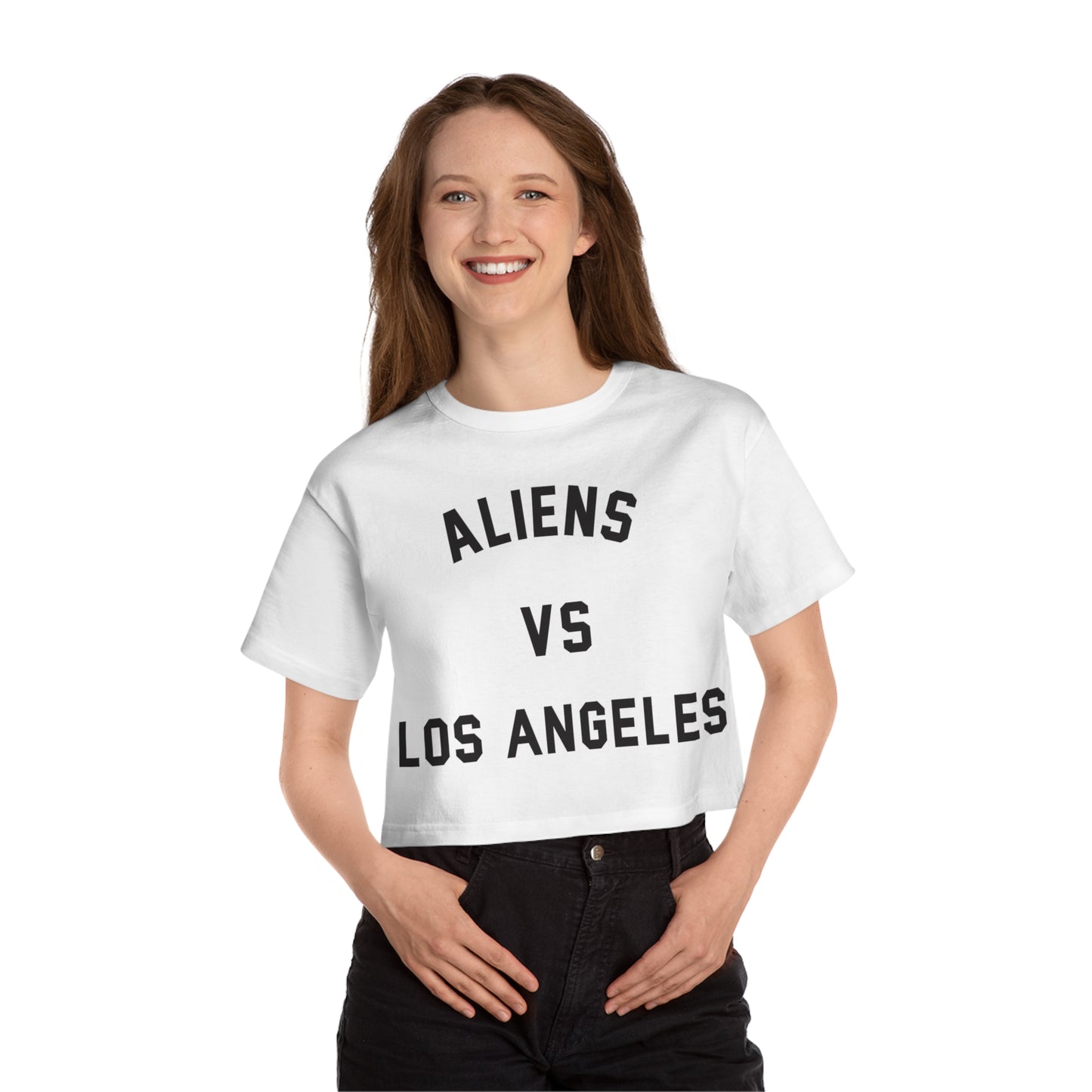 Aliens Vs. Los Angeles Champion Cropped T-Shirt