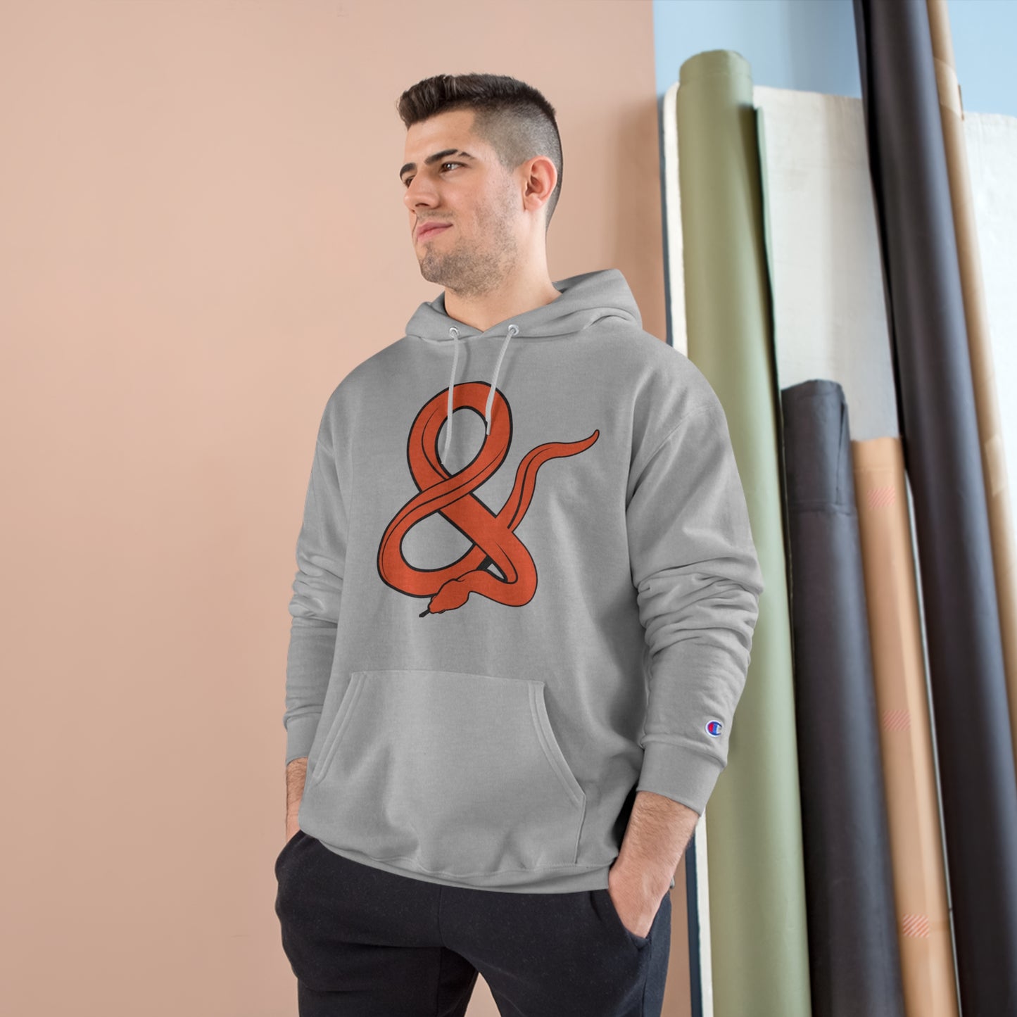 Ampersand Iconic Red Champion Hoodie