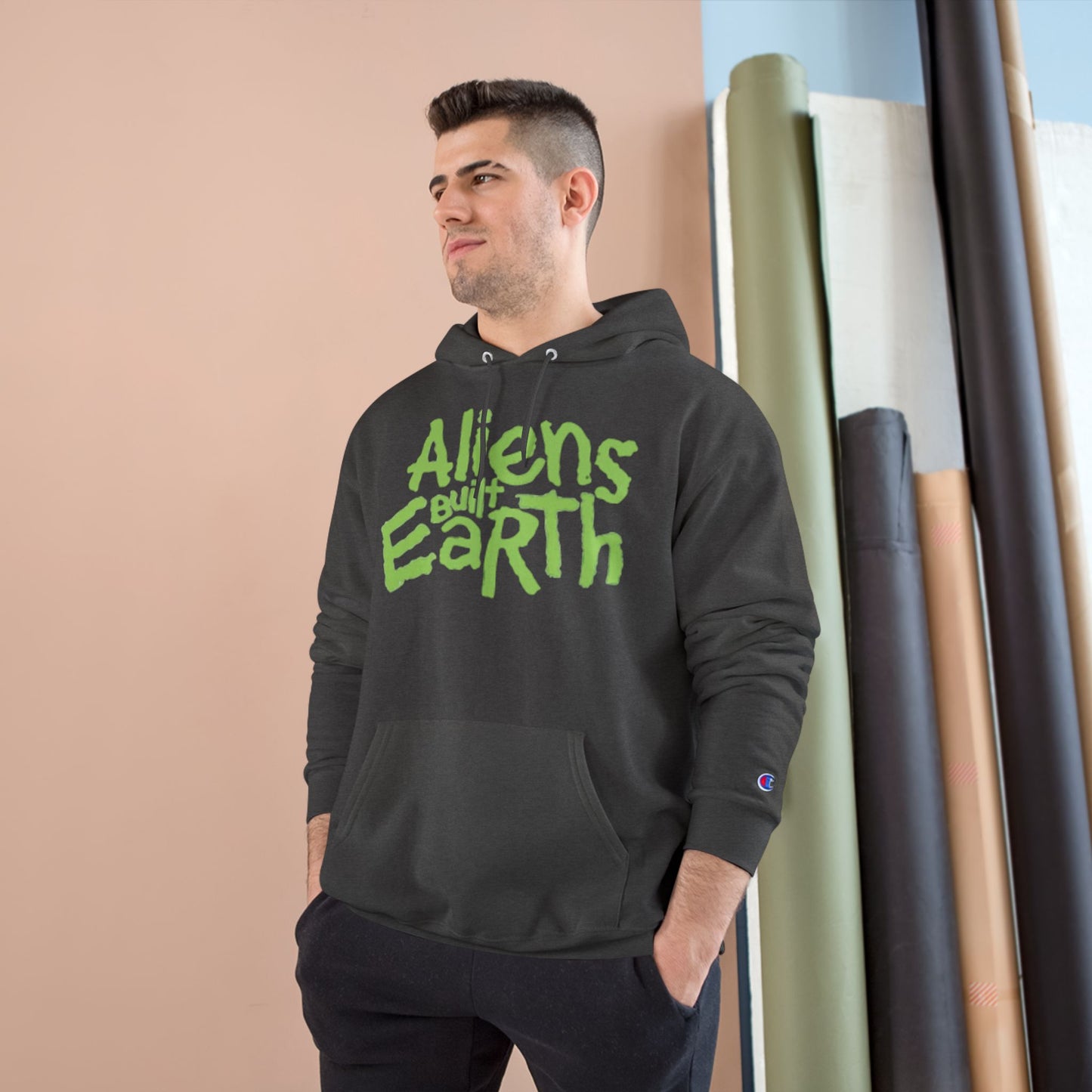 Aliens Built Earth Hoodie — Graphic Champion Pullover for Sci‑Fi Fans