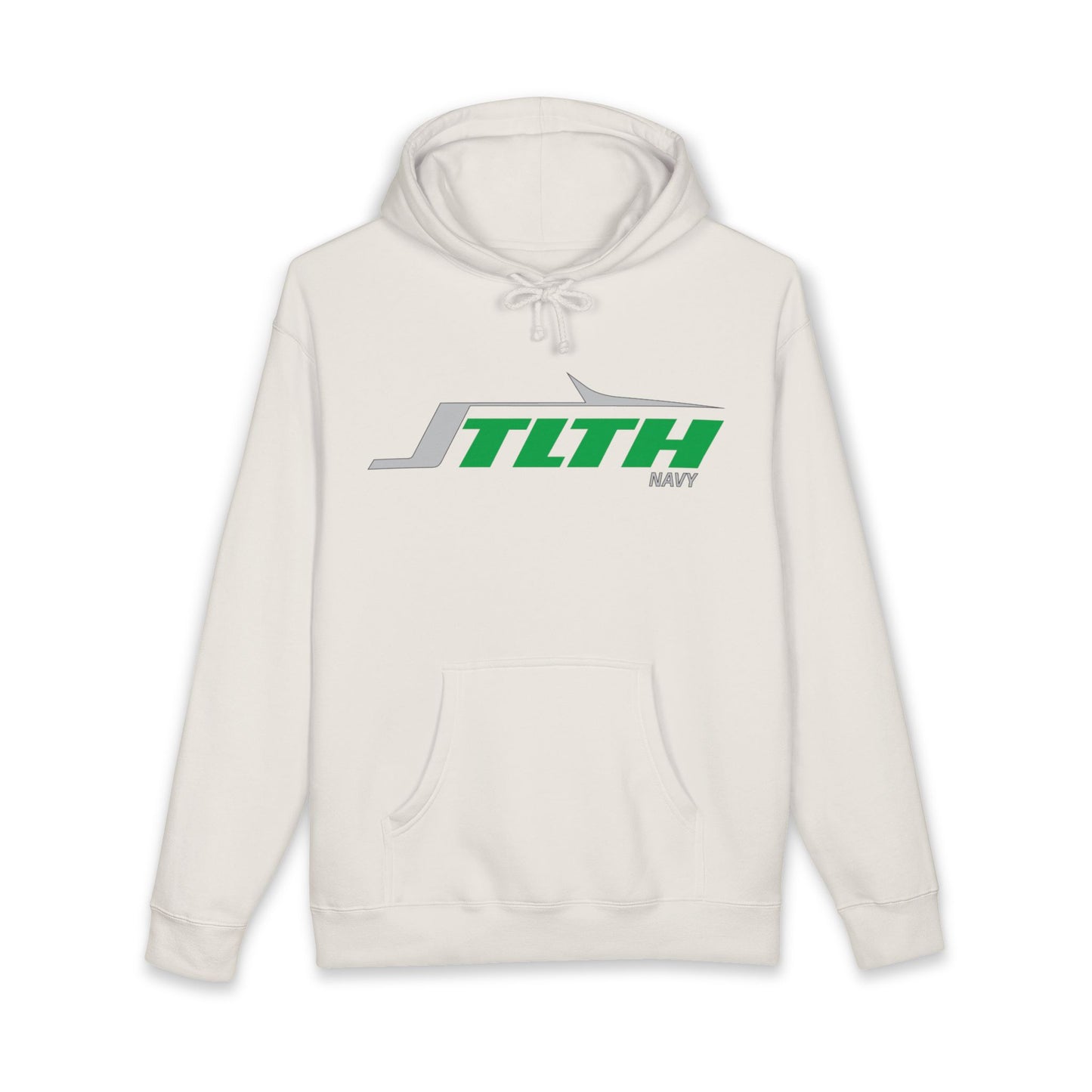 STLTH Navy Logo Hoodie – Retro Racing Graphic Pullover