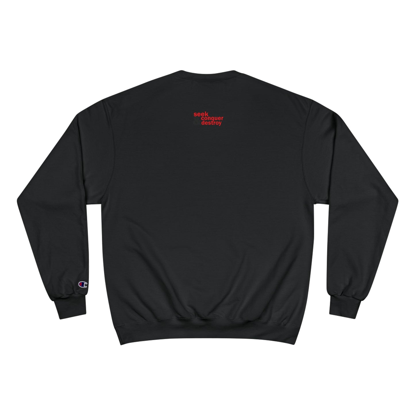 Champion Sweatshirt — Red Ampersand Snake Typography Crewneck