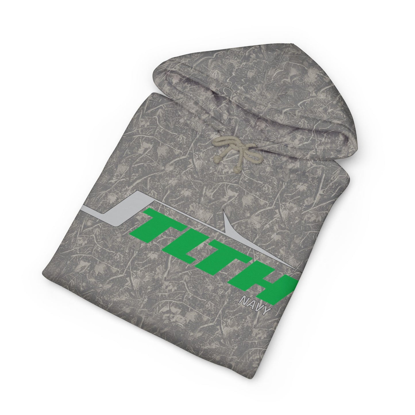 STLTH Navy Logo Hoodie – Retro Racing Graphic Pullover
