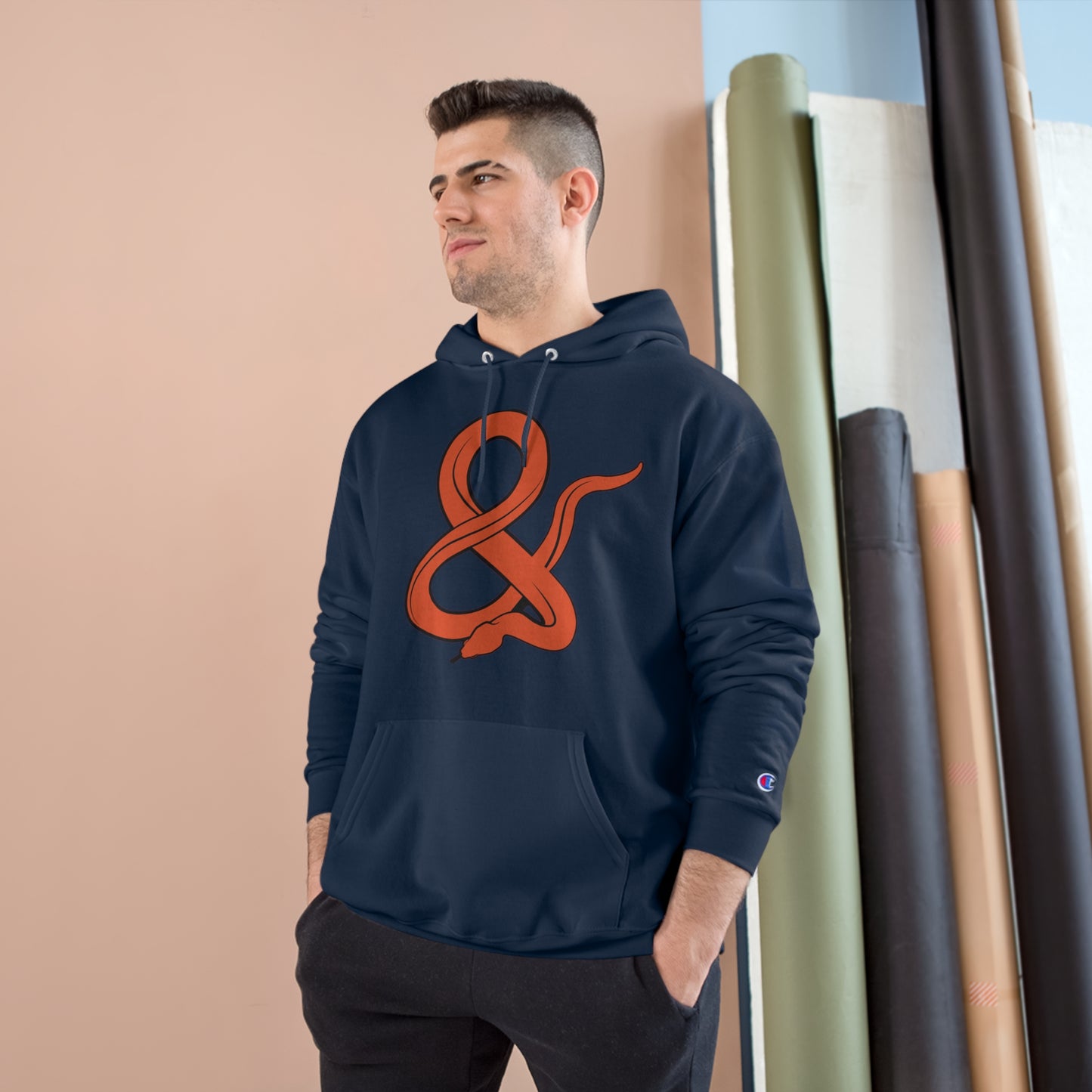 Ampersand Iconic Red Champion Hoodie