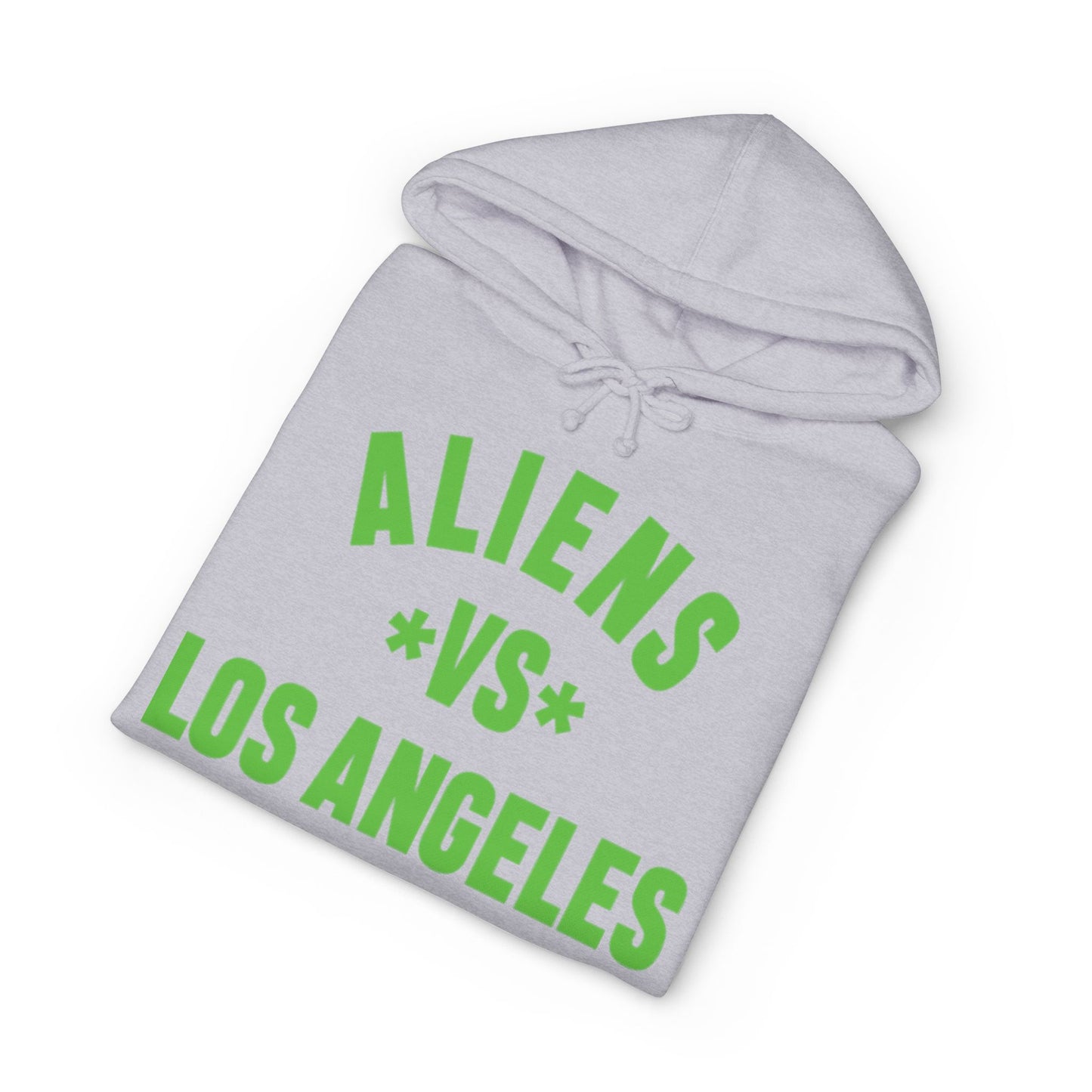 Aliens vs Los Angeles Hoodie — Retro Green Graphic Alien Hoodie