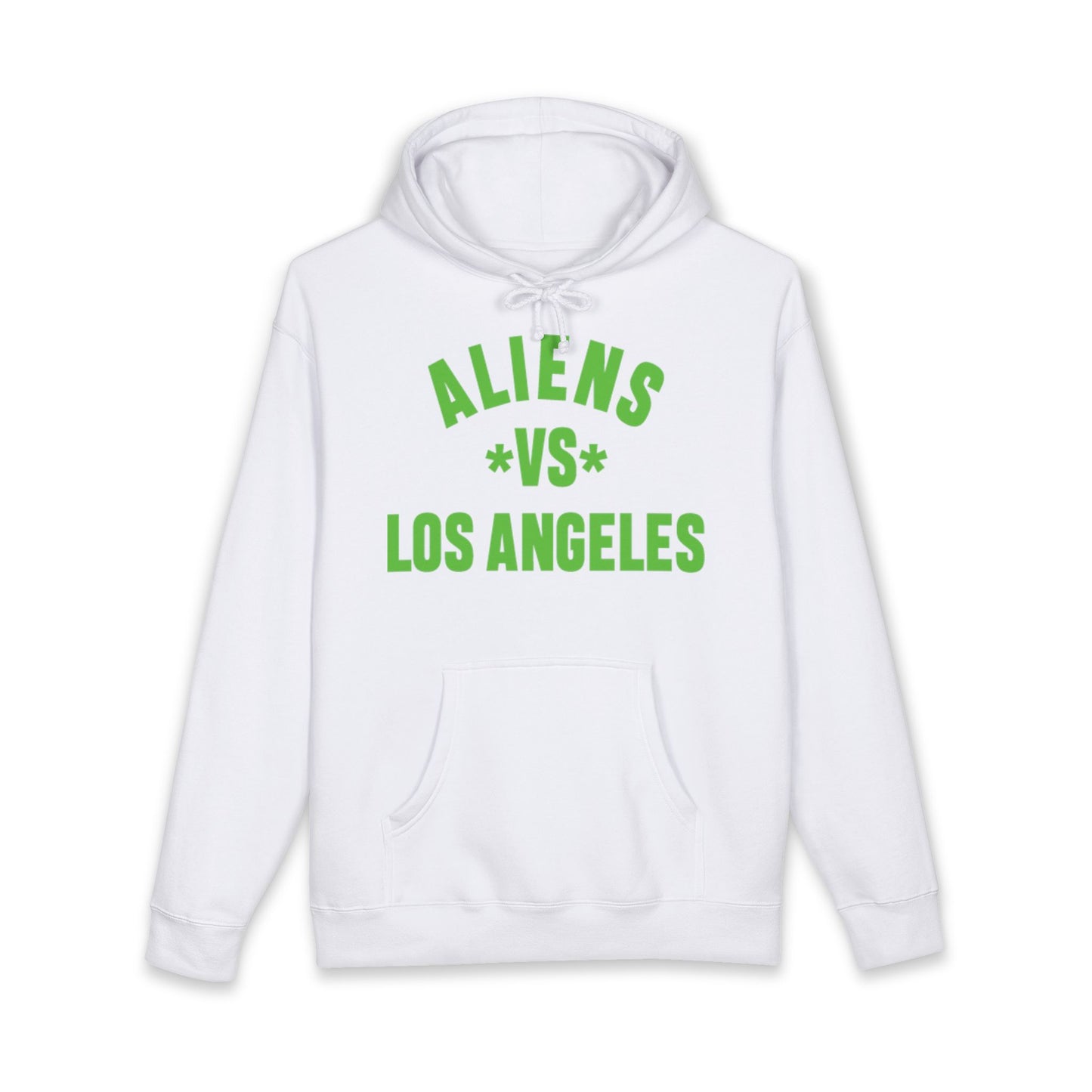Aliens vs Los Angeles Hoodie — Retro Green Graphic Alien Hoodie