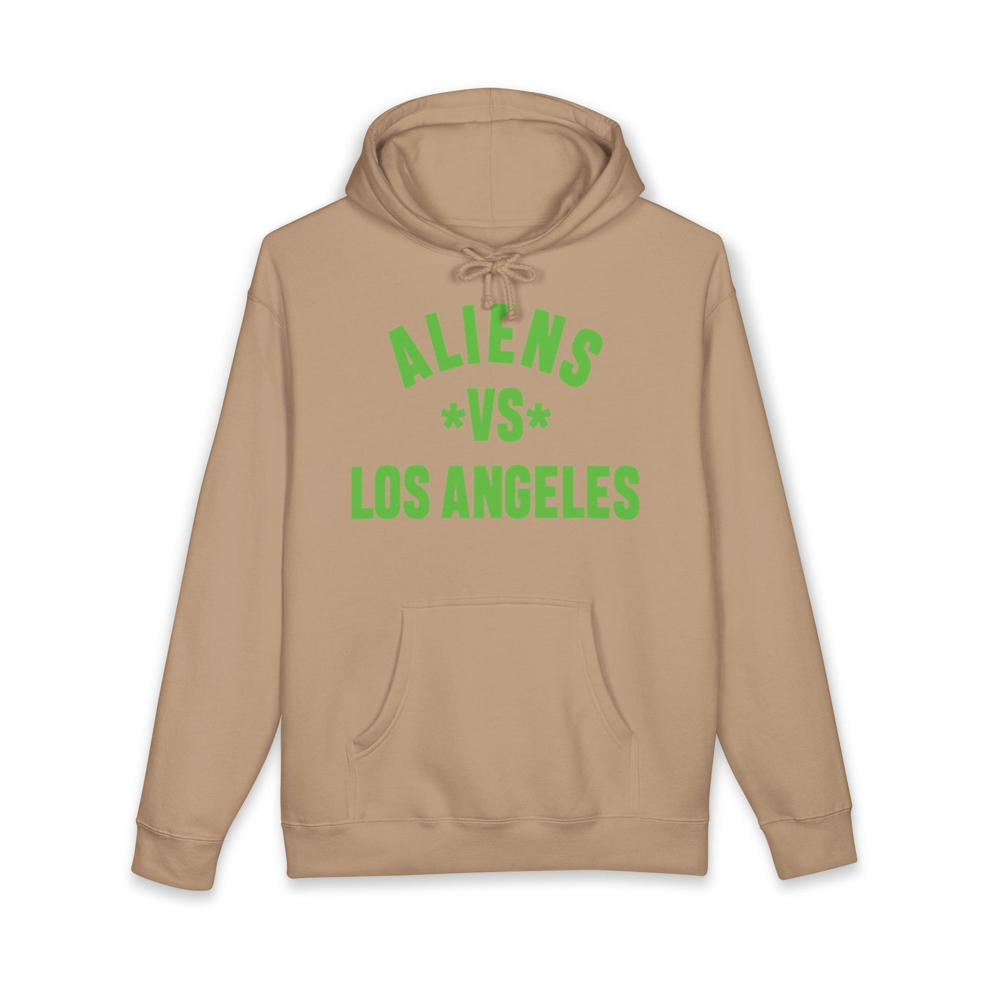 Aliens vs Los Angeles Hoodie — Retro Green Graphic Alien Hoodie