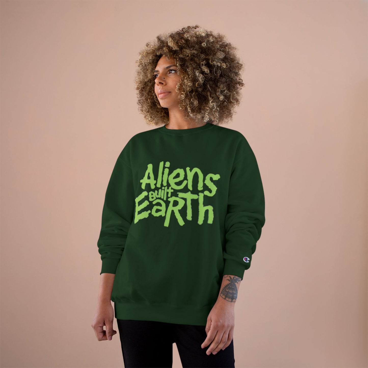 Aliens Built Earth Sweatshirt — Retro Sci‑Fi Graphic Crewneck