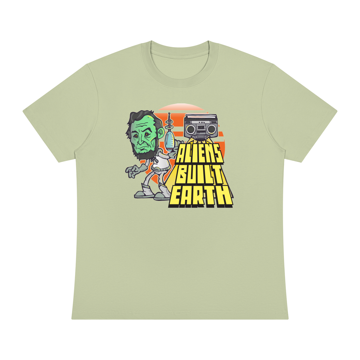 boombox,radio,abe,aliens,tee,graphic,ufo