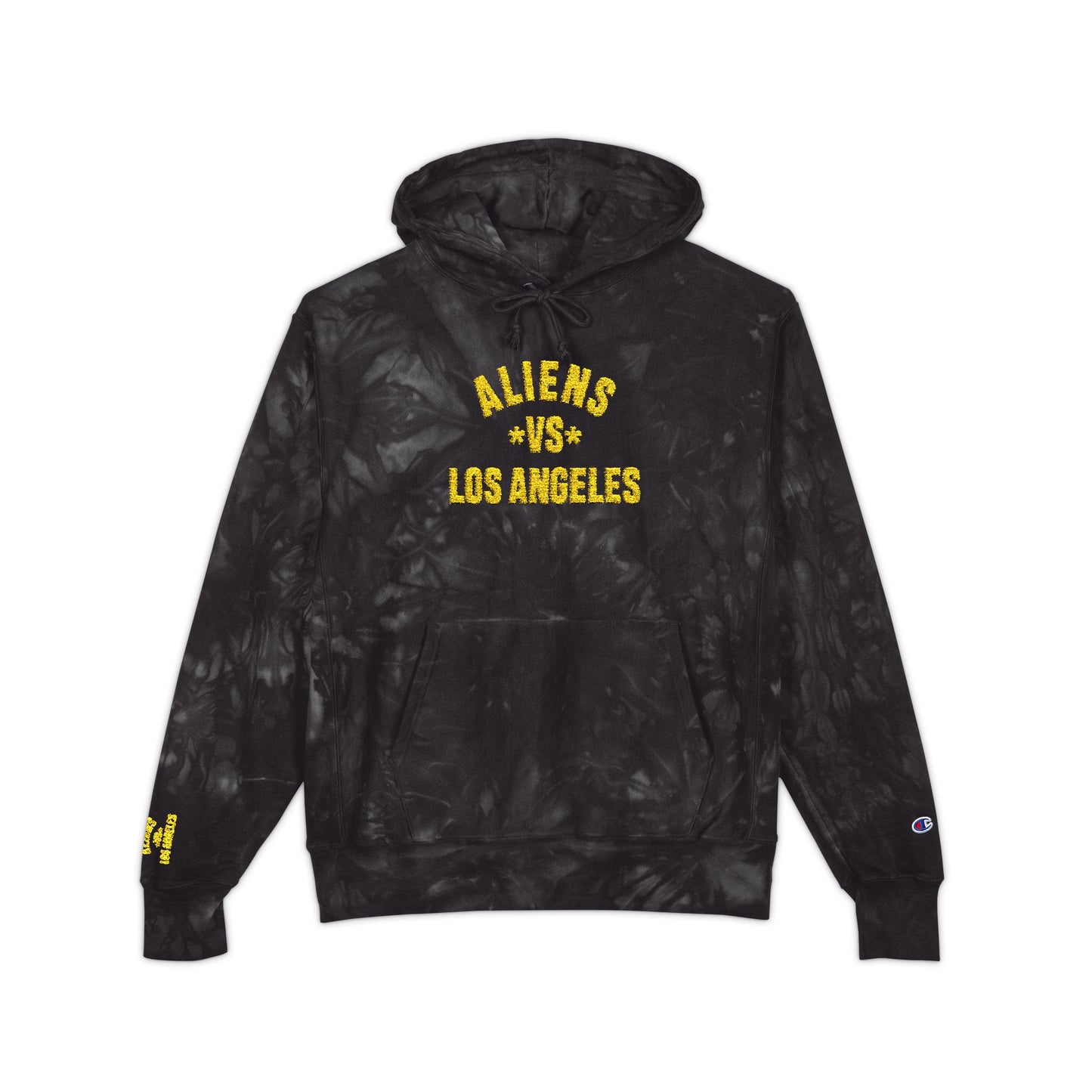 Aliens Los Angeles Embroidered Tie-Dye Hoodie