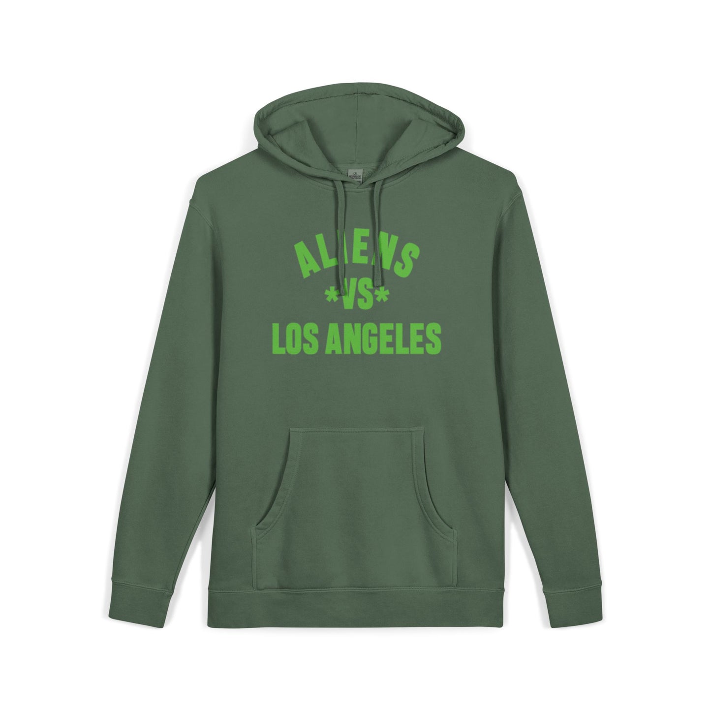 Aliens vs Los Angeles Hoodie — Pigment-Dyed Streetwear Pullover