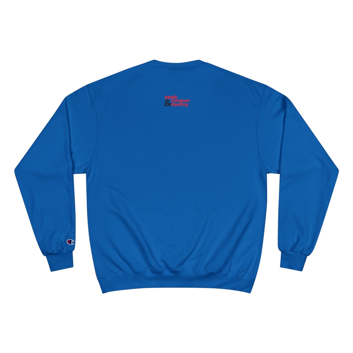 Champion Sweatshirt — Red Ampersand Snake Typography Crewneck