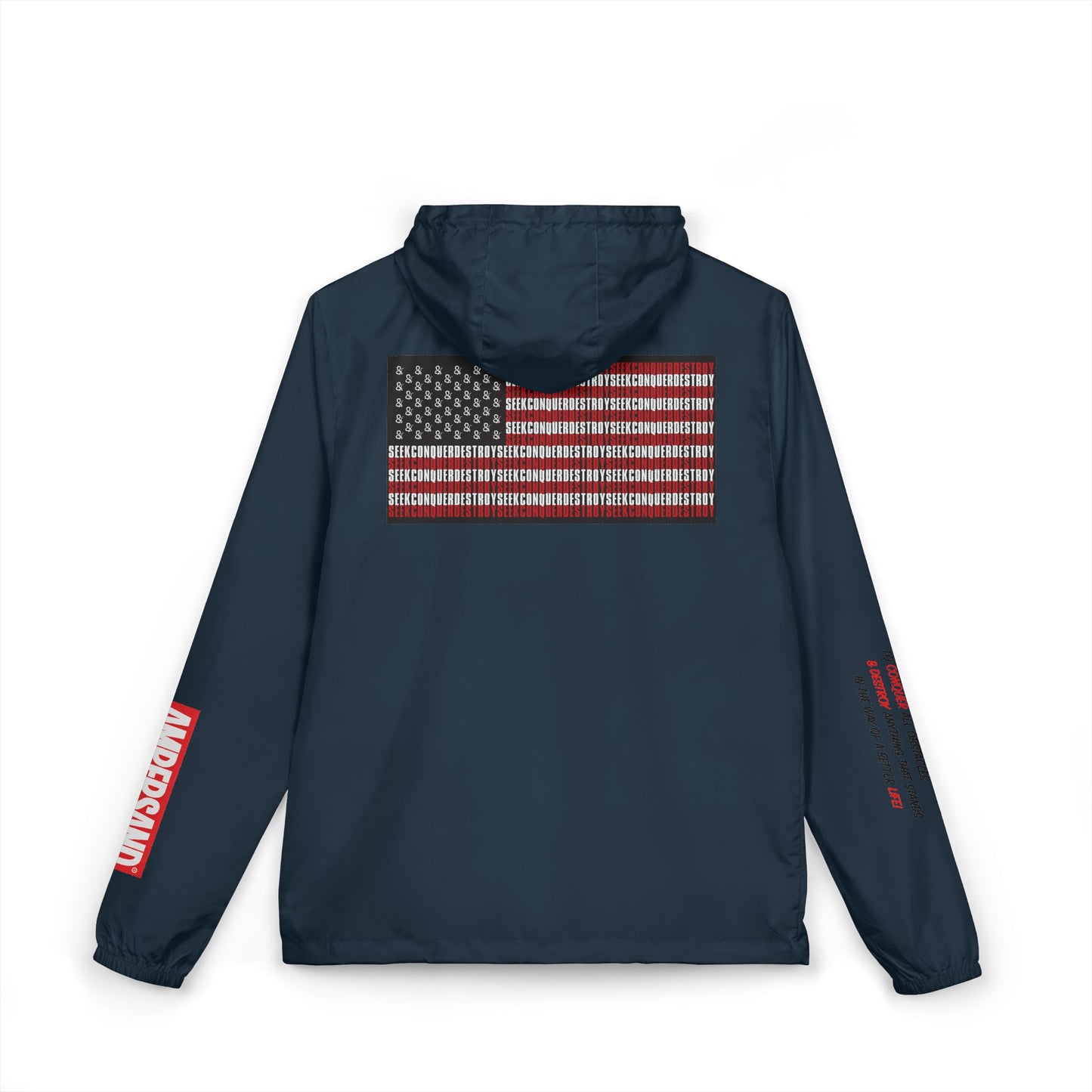 Windbreaker Jacket — Green Tech Alien Graphic Zip Hooded Windbreaker