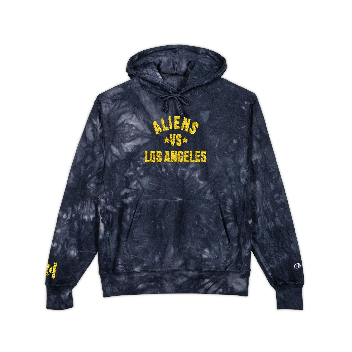 Aliens Los Angeles Embroidered Tie-Dye Hoodie