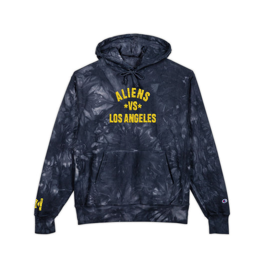 Aliens Los Angeles Embroidered Tie-Dye Hoodie