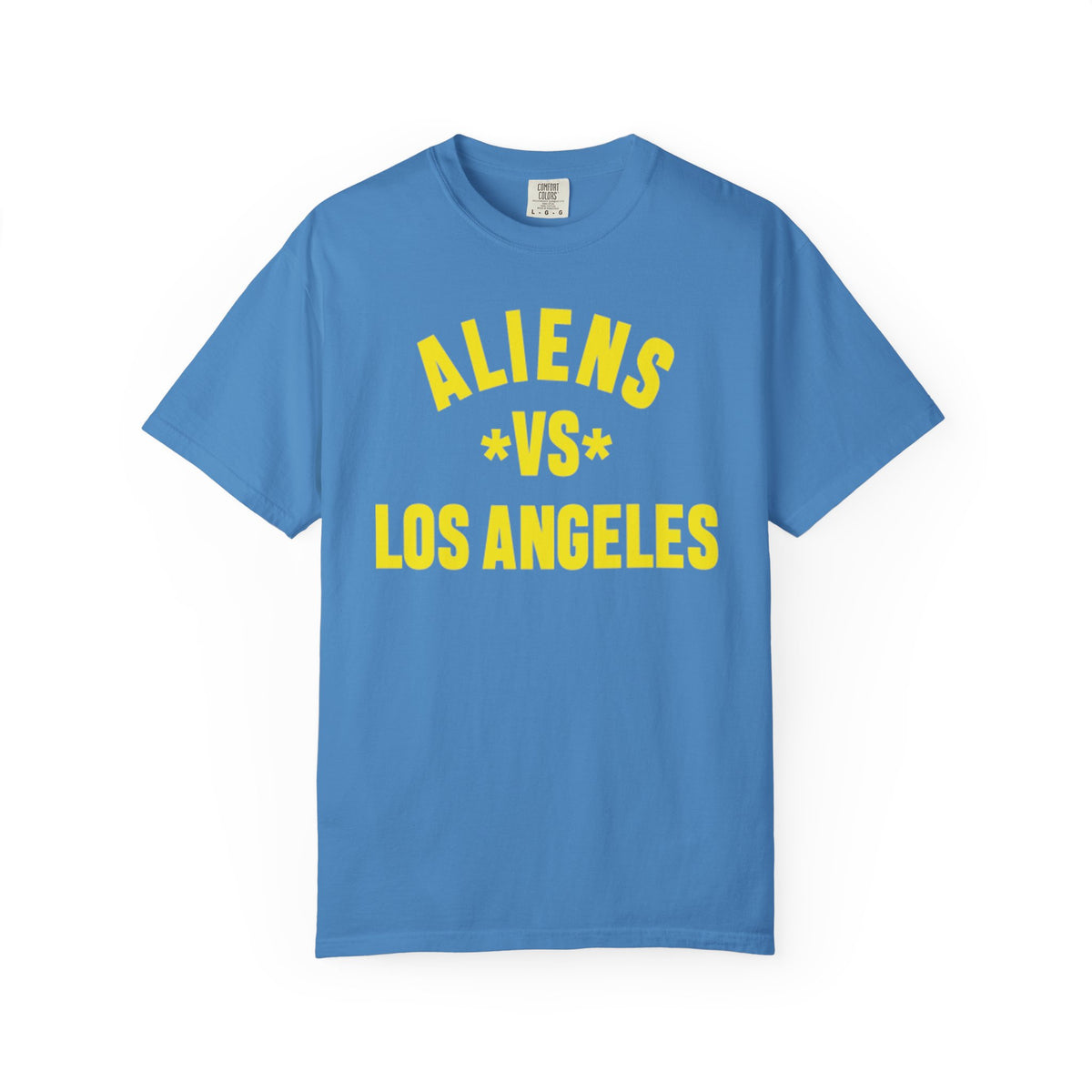 Alien vs Los Angeles Garment-Dyed T-Shirt, Unisex Tee, Casual Wear, Graphic T-Shirt, Unique Gift, Fun Apparel