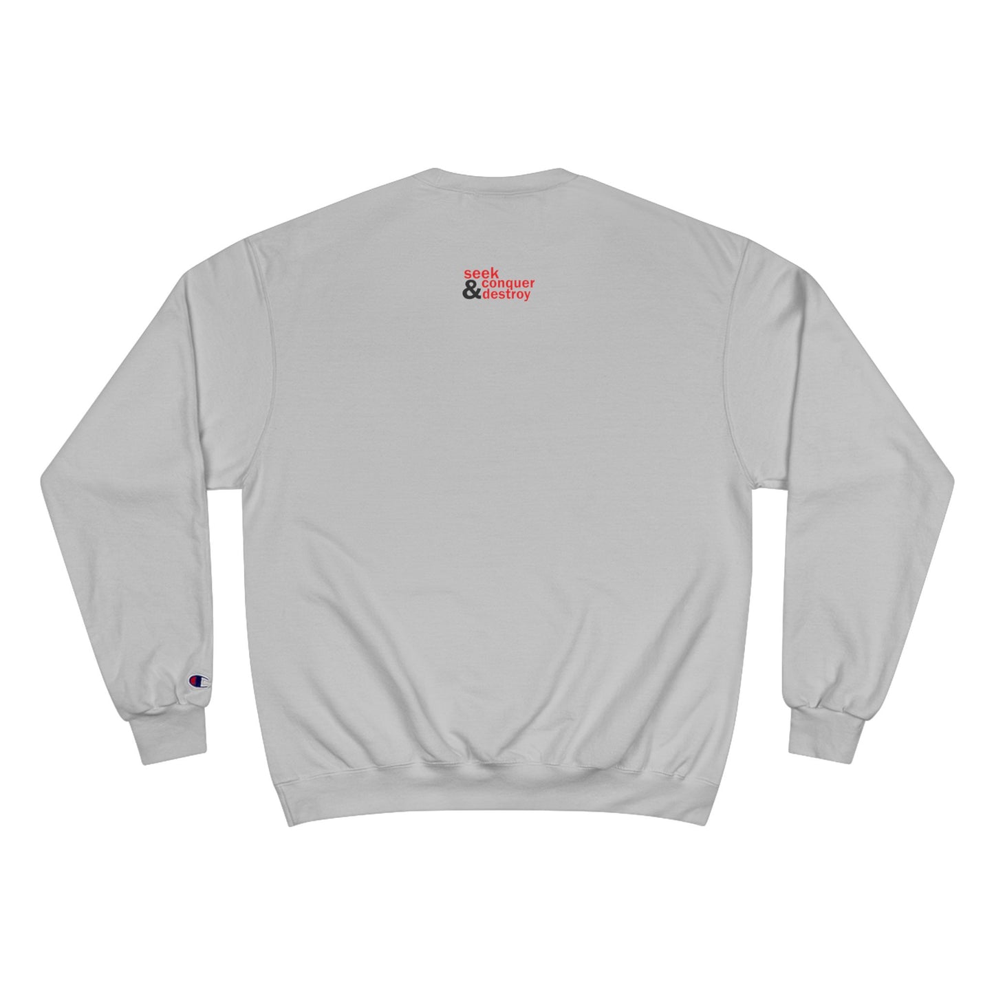 Champion Sweatshirt — Red Ampersand Snake Typography Crewneck