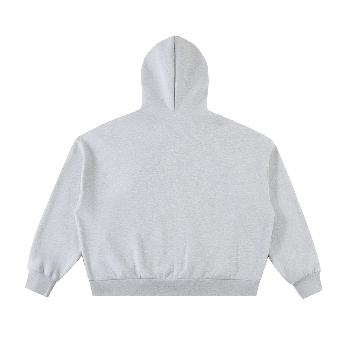 All the way up Zipped Fleeced Full-Zip Boxy Hoodie