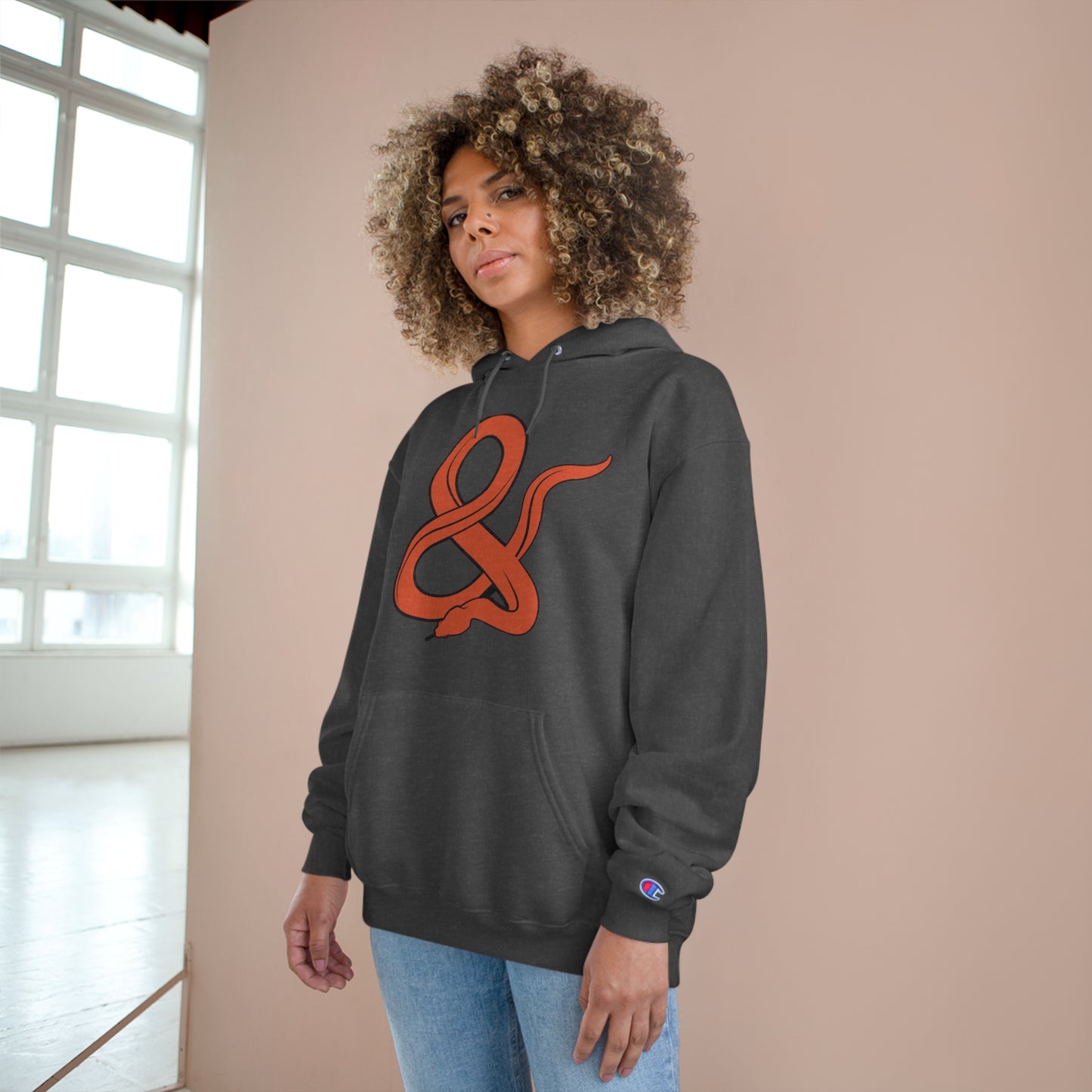Ampersand Iconic Red Champion Hoodie