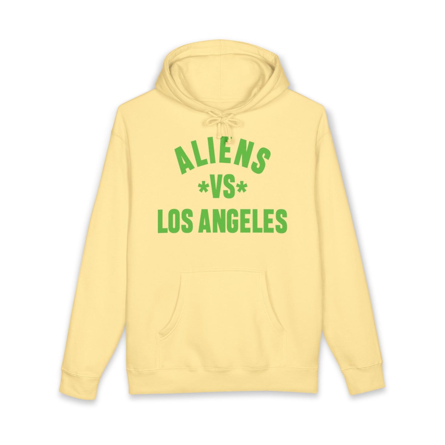 Aliens vs Los Angeles Hoodie — Retro Green Graphic Alien Hoodie