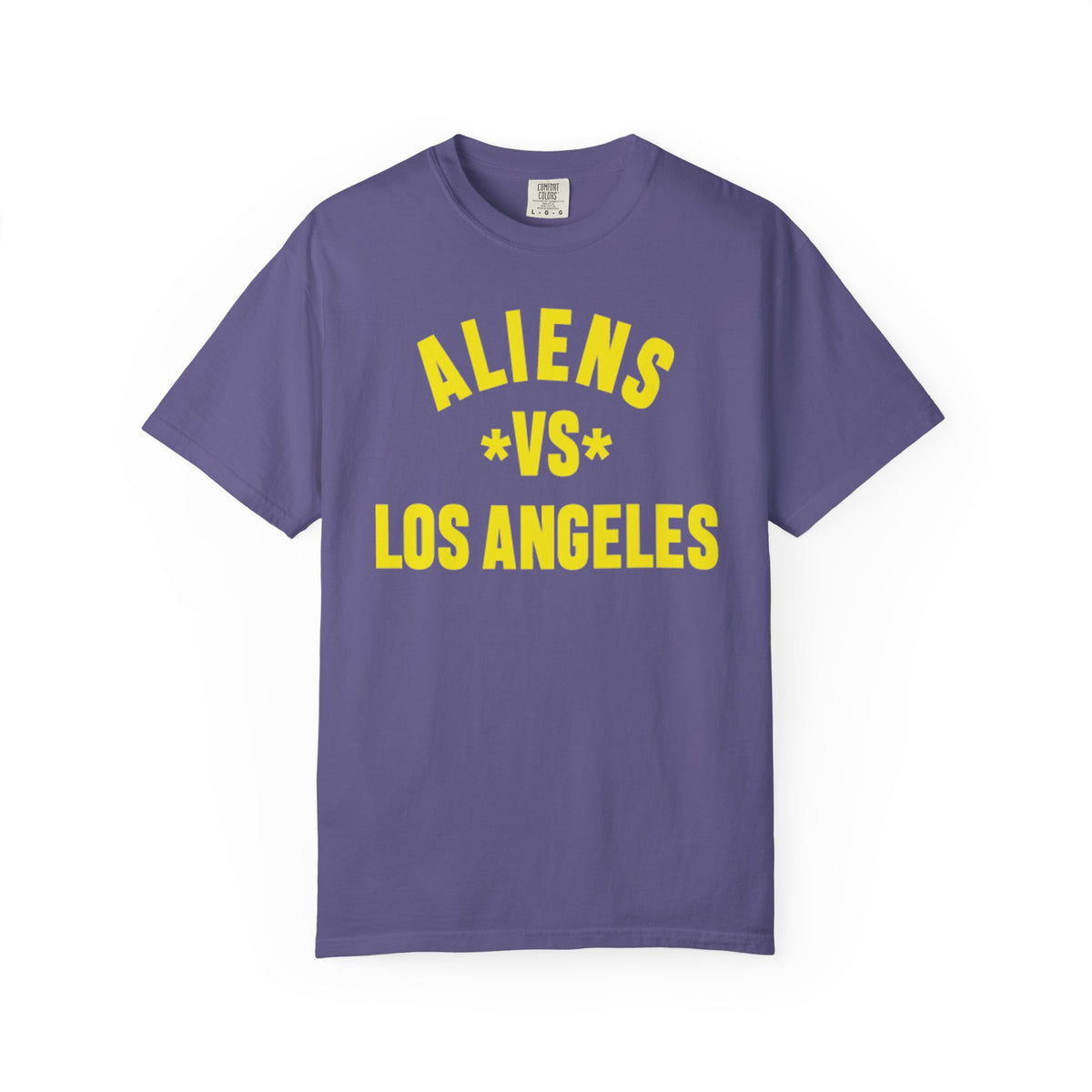 Alien vs Los Angeles Garment-Dyed T-Shirt, Unisex Tee, Casual Wear, Graphic T-Shirt, Unique Gift, Fun Apparel