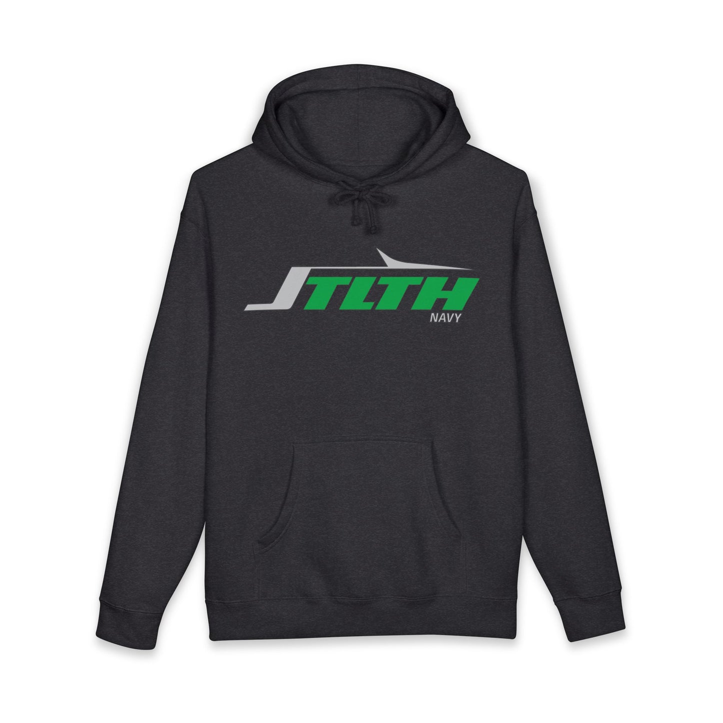 STLTH Navy Logo Hoodie – Retro Racing Graphic Pullover