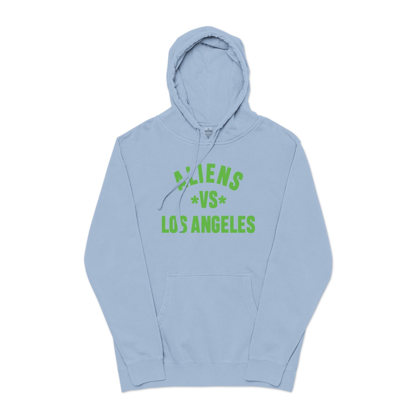 Aliens vs Los Angeles Hoodie — Pigment-Dyed Streetwear Pullover