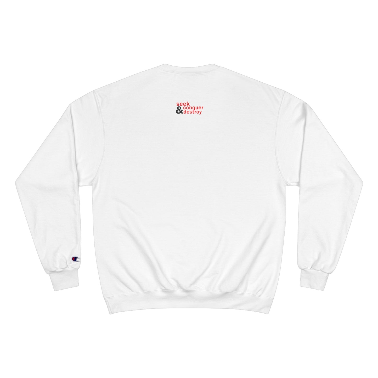 Champion Sweatshirt — Red Ampersand Snake Typography Crewneck