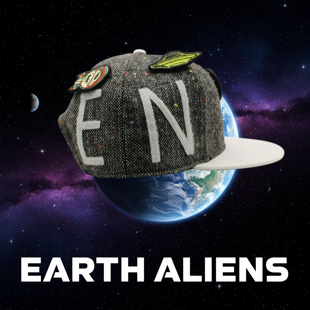 A.L.I.E.N Tweed Snapbacks comes with patches