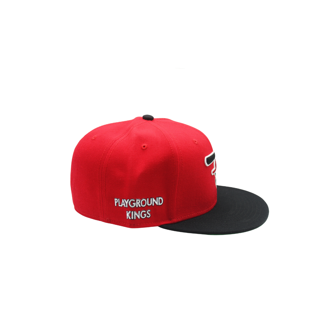 Playground Kids Fitteds Red and Sky Blue