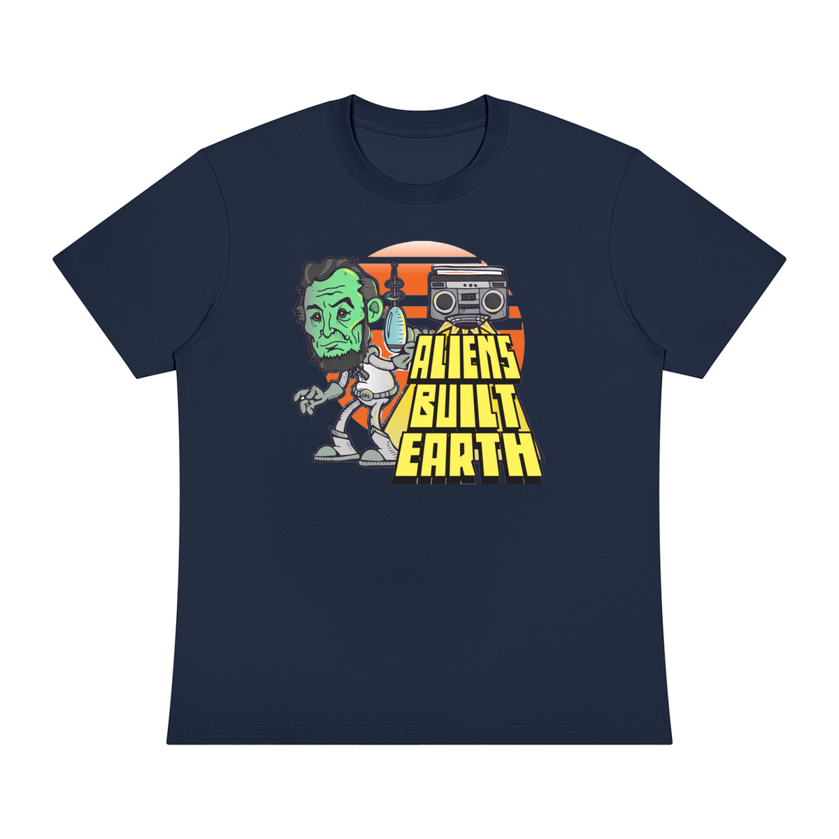 boombox,radio,abe,aliens,tee,graphic,ufo