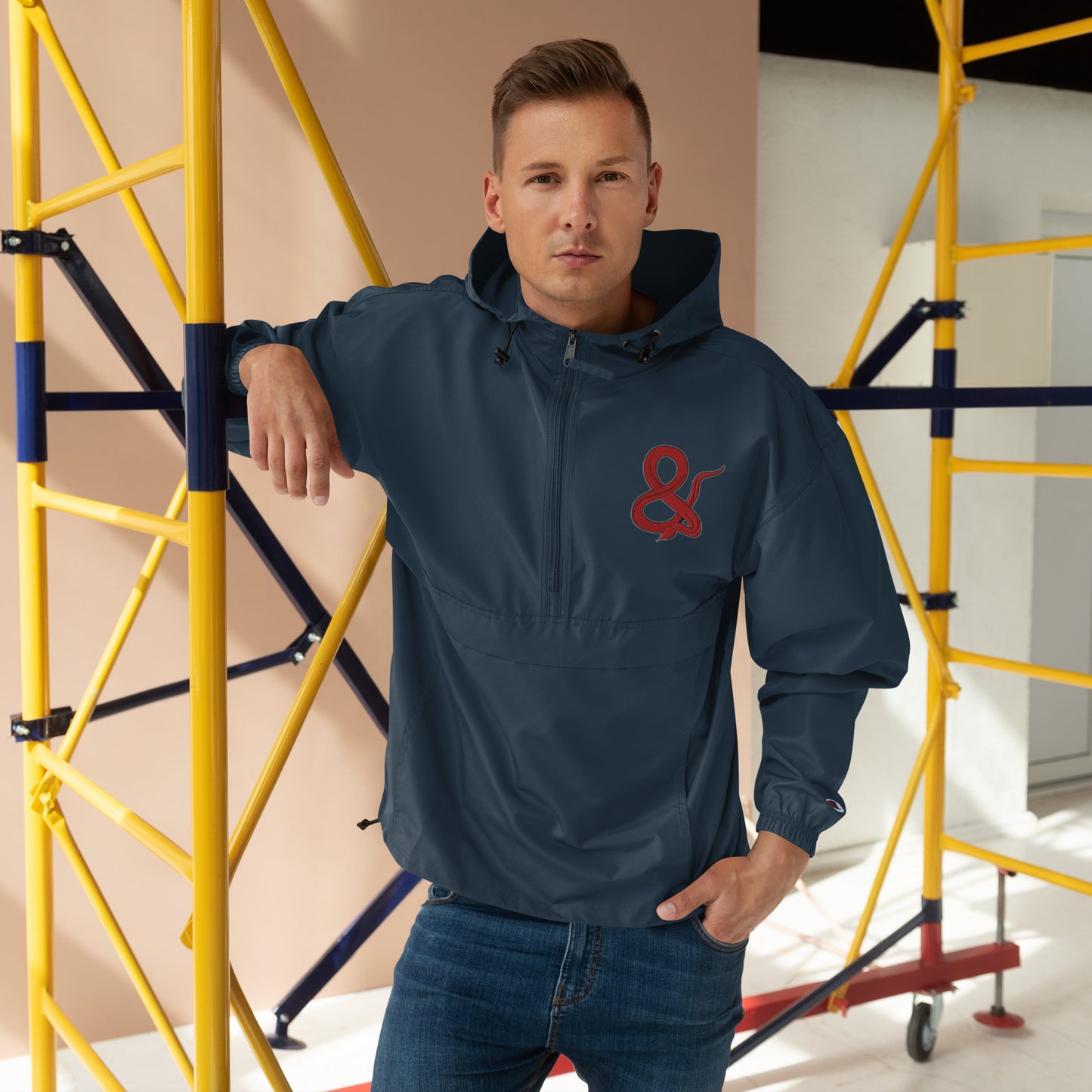 Ampersand S.C.D Embroidered Champion Packable Jacket