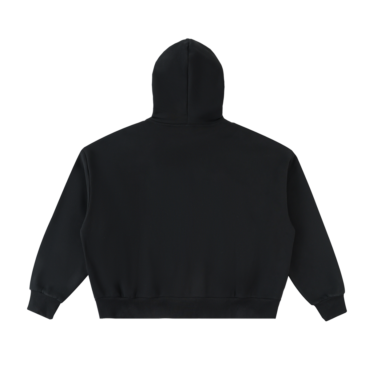 All the way up Zipped Fleeced Full-Zip Boxy Hoodie