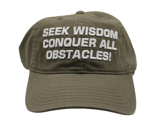 SCD  Unstructured Seek Wisdom Conquer all Obstacles hat