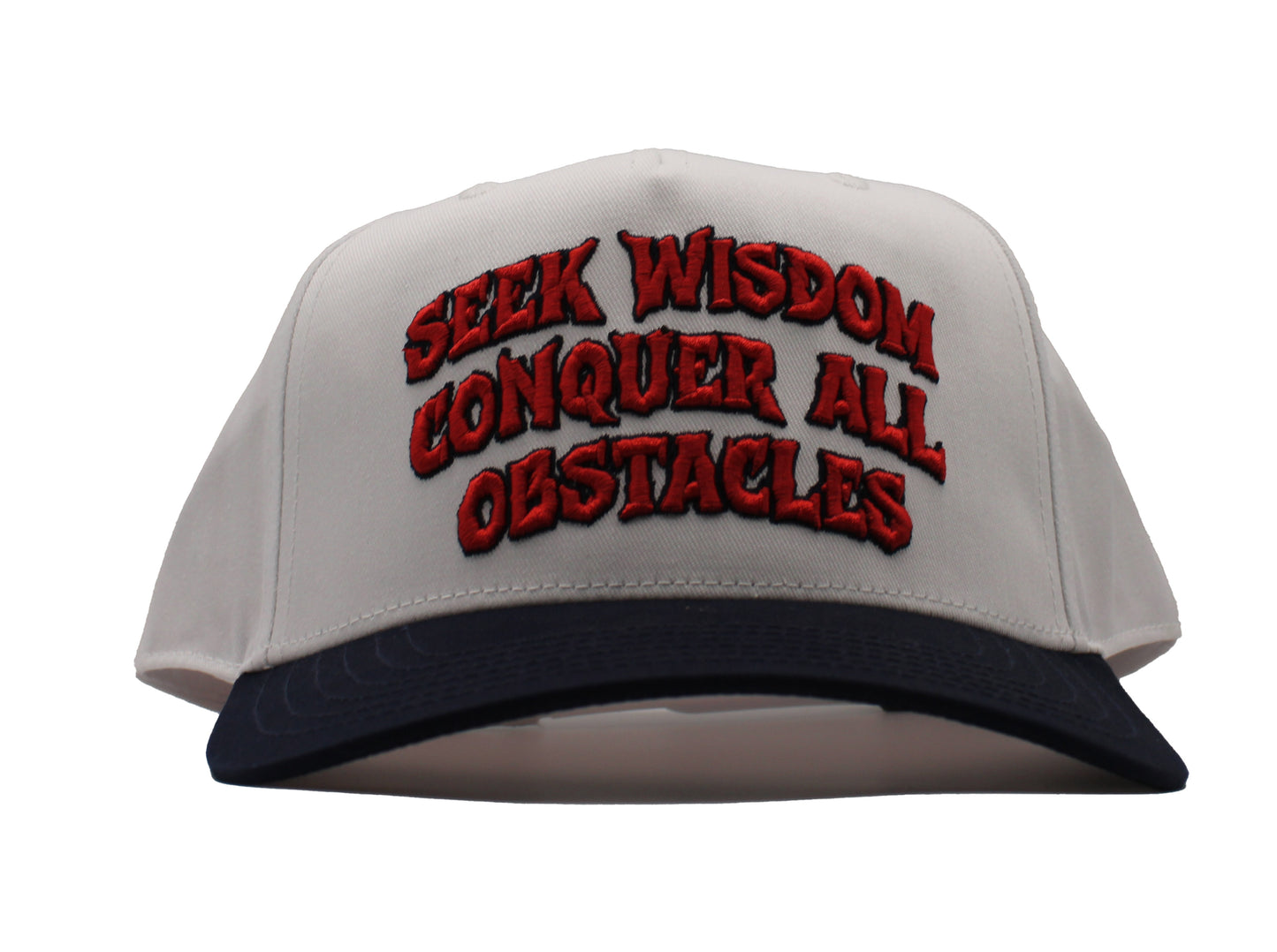 Seek Wisdom Conquer all Obstacles USA snapback